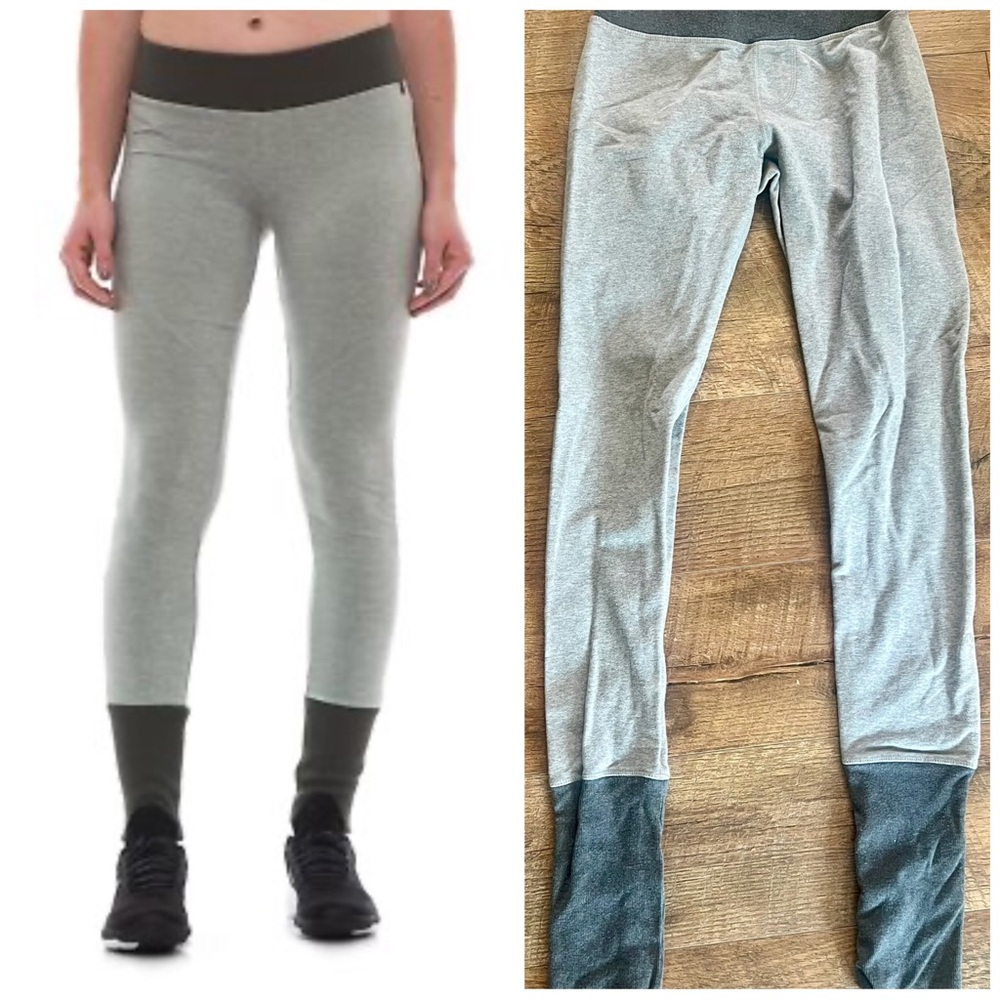 Lululemon Gray Long John Style Old School Leggings Size 4 Approximately